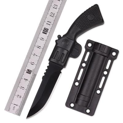 China Wholesale Custom Black Gun Shape Design OEM Gun Shaped Knife Folding Pocket Gift Knives With Kydex Sheath for sale