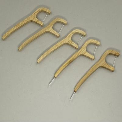 China Hot Selling Biodegradable Bamboo Flosser Dental Floss Bamboo Selection Eco Friendly for sale