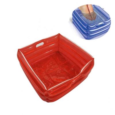 China Sustainable Useful Foldable Inflatable Foot Tub Basin For Easy Storage for sale