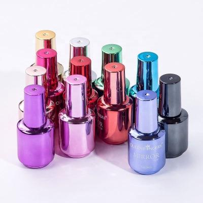 China Custom Metallic Colorful Metallic Effect Nail Polish Long Lasting Logo Nail Mirror Glitter Gel Polish Nail Polish for sale