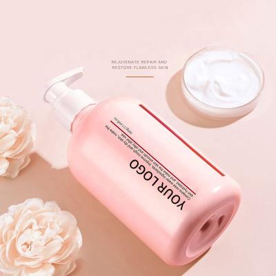 China Best Quality Private Label Organic Orange Flower Moisturizer Whitening Body Lotion Cream With Shea Butter for sale