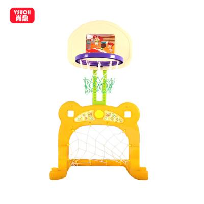 China Indoor Adjustable PE Plastic Portable Movable Children's Basketball Stand Hoop for sale