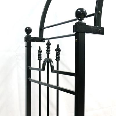 China Easily Assembled Popular Black Powder Coated Steek Garden Arch Decoration Used In Outdoor for sale