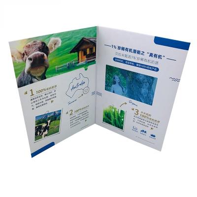 China High End Europe Wholesale Europe Brochure Manufacturers Video Greeting Card Booklet With Box for sale