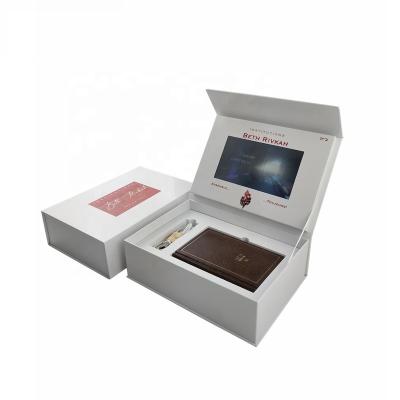 China Europe Top Selling 2020 Glossy Paper Video Promotional Gift LCD Video Box Brochure Box Customized With Best Price For Business Gift for sale