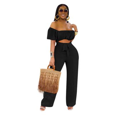 China 2021 Summer Fashion Orange Loose Long Pants Breathable Casual Overalls For Women for sale