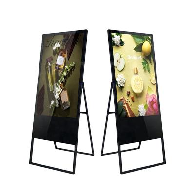 China Aluminum Profile Android System 55 Inch Portable Advertising Led Screen Digital Signage Board for sale