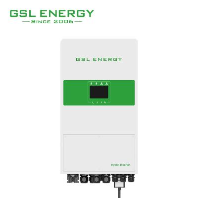 China Solar Power System Home GSL Eu Hybrid Inverter 5000W Single Phase 230Vac Solar Power Inverter Off Grid Solar Inverter for sale