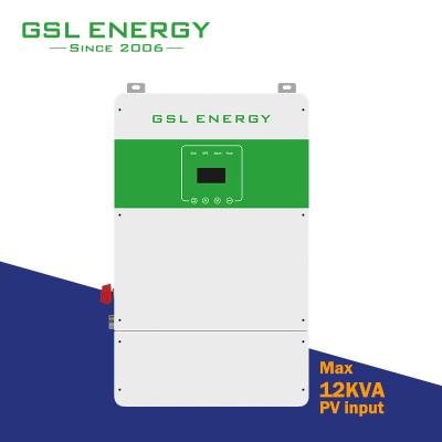 China Solar Power System Home Gsl Energy High Quality Us Version 8Kw 48V On Off Grid Hybrid Split Phase Three Phase Solar Inverter  With Mppt Controller for sale