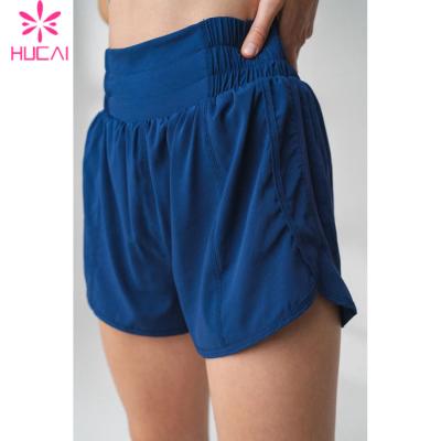 China Wholesale Breathable Women's Quick Dry Running Shorts Sport Diaper Elastic Waist Workout Women Active Shorts for sale