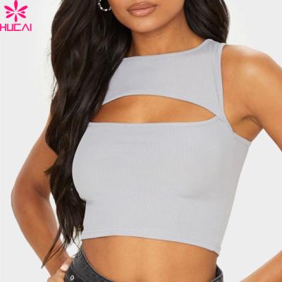 China Wholesale Breathable Fitness Women Workout Tops Custom Sleeveless Gym Women Yoga Crop Top Casual Top for sale