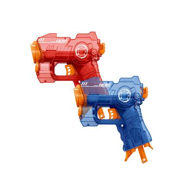 China Electronic Model Toy Gun Safe Single Shot Air Toy Transparent Plastic Eva Foam with 2 PCS Soft Bullets for sale