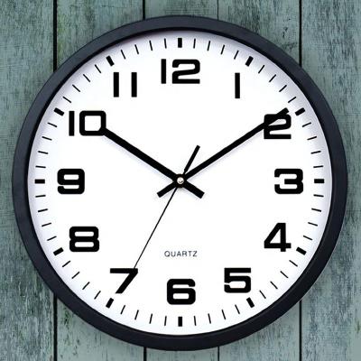 China Radio 10 12 14 16 Inch Station Kitchen Desk Quartz Radio Control Iron Stainless Steel Aluminum Metal Clock for sale