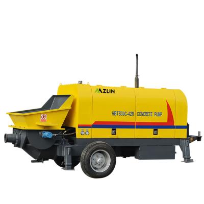 China HBTS30 Factory Delivery Trailer 2022 Diesel Small Concrete Pump With Concrete Mixer Pump for sale