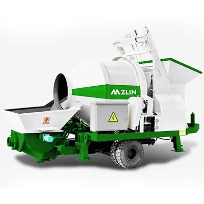 China Building Material Shops ZLIN Diesel Concrete Mixer Pump Truck Concrete Pump And Mixer for sale