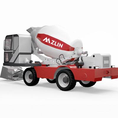 China Construction Material Shops 2 M3 Self Loading Mobile Concrete Mixer Machinery In Ghana for sale