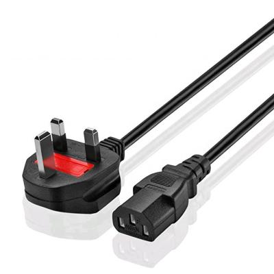 China Consumer Electronics 3 Pin UK Kettle Lead Plug AC Main Cord With Female Power Cord Ends For Computer for sale