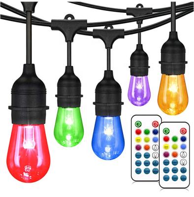 China String Light WiFi LED String Decoration Color Lights Changing Waterproof RGB Bulbs Non-Beakable Solar Outdoor Fairy Light for sale