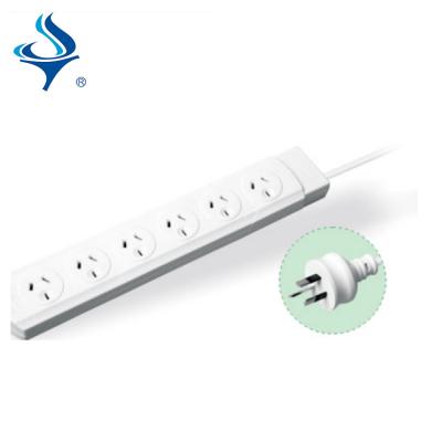 China SAA APPROVAL 6 Commercial Outlets And Switch With 6 Way Power Strip Panel for sale