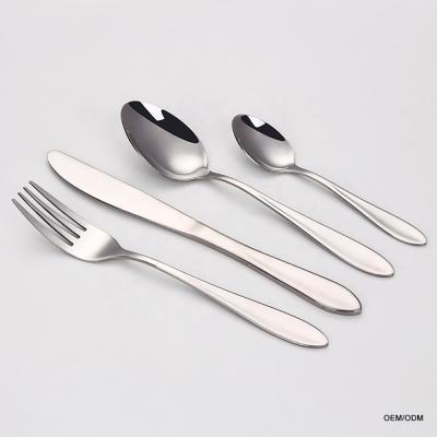 China Workable OEM Silverware Food Grade Stainless Steel Spoon Knife Fork Tea Spoon Flatware Flatware Set for sale