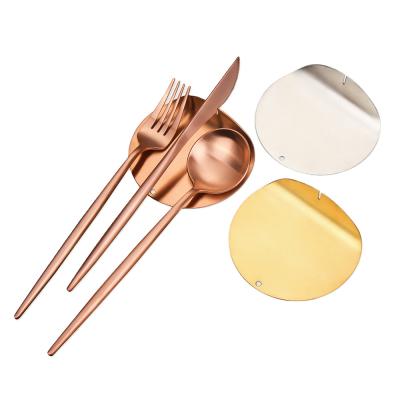 China Viable Round Christmas Stainless Steel Cutlery Holder Matte Holders For Table Accept Color Customization Set for sale