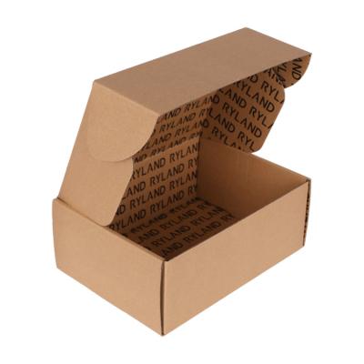 China Recycled Materials Custom Printed Brown Kraft Paper Cardboard Shoe Mailer Mailer Box With Logos Custom for sale