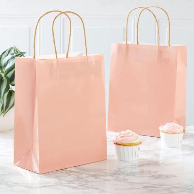 China Victoria's Secret Paper Bags Small Gift Bag Brown Kraft Paper Bags Custom Biodegradable Paper Shopping Clothes for sale