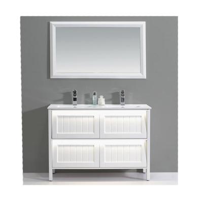 China China Modern Environmental Customizable Luxury White Bathroom Vanity Sink Cabinets Set for sale