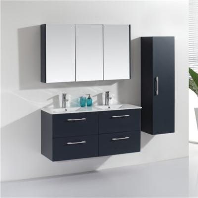 China Hot Sale Modern European Style Double Sink Bathroom Vanity Top Ready Made Bathroom Cabinet for sale