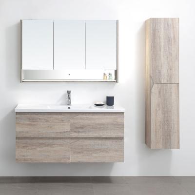 China China Supplier Modern Environmental Good Quality Wall Mounted Melamine Covered Black Bathroom Furniture Vanity Cabinets for sale