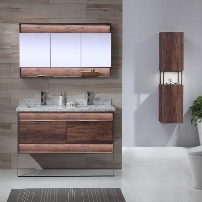 China China Supplier Good Quality Modern Environmental Brown Medium Medium Stainless Rack Bathroom Vanity Cabinet for sale