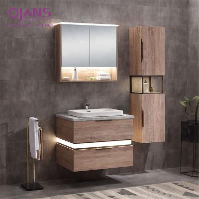 China Ojans Environmental Friendly Modern Style New Design 30 In White Finish Bathroom Vanity Cabinet Unit for sale