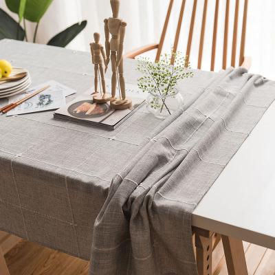 China Nordic European Style Cotton Waterproof Table Cloth Rectangle Linen Tablecloth for sale