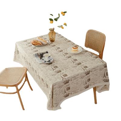 China High Quality Lace Elegant Rectangle Waterproof Dining Table Cloth For Home Decoration for sale