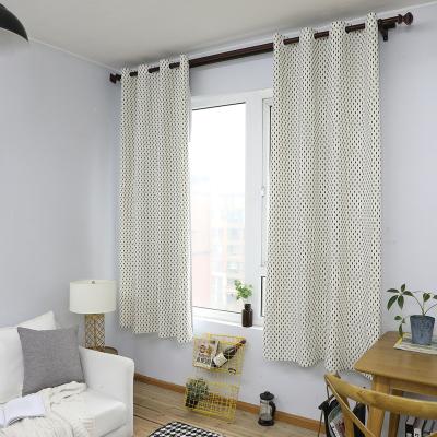 China 2021 Hot Sale Luxury Living Room Window Insulated Black White Color Cedar Printing Curtain Cloth for sale