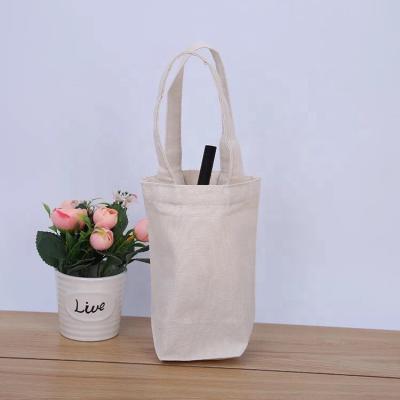 China 9. Eco-friendly Customized Recycle Portable Organic Cotton Tote Bag Cotton Canvas Promotional For Glass Jacket for sale