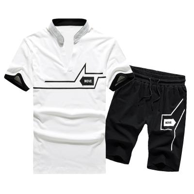 China New OEM QUICK DRY stylish casual men's shorts fit T-shirt and pants sets men's shirts and shorts set for sale