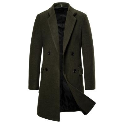 China OEM New Arrival Anti-wrinkle Sweater Winter Coat Wool Men's Anorak Long Ditch Coat Men Long Coat for sale