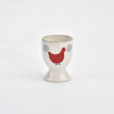 China Viable Rooster Painting Ceramic Egg Cup Wholesale for sale