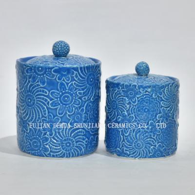 China Coffee Viable Home Wholesale Custom Tea Decor Ceramic Sugar Food Storage Canister Cookie Jar for sale