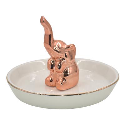 China GoodCeramic Jewelry Stand Gold Elegant Ceramic Jewelry Holder Luck Ring Holder Eco - Friendly for sale