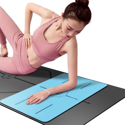 China Wholesale High Quality Eco-Friendly Indoor Exercise Printed Yoga Mat Home Anti-Slip Natural Rubber Mat Non Slip Yoga Mats 5mm Yoga Mats for sale