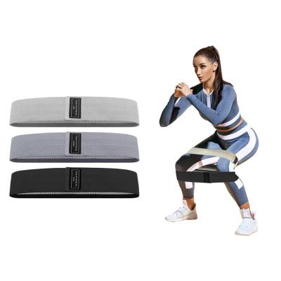 China Durable Custom Logo Fitness Workout Fabric Resistance Band Non Slip Glutes Booty Hip Resistance Band for sale