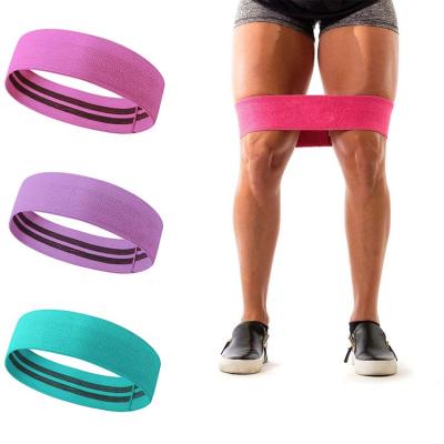 China Durable High Quality Custom Non-slip Logo Yoga Hip Circle Fabric Resistance Bands Exercise Booty Bands for sale