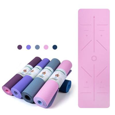 China Custom Eco Friendly Tpe Yoga Logo Waterproof Washable Durable Anti-skid Mat Pu Natural Rubber Yoga Mat Suede Printing Yoga Mat With Bag for sale