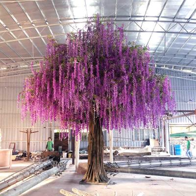 China 5 Meter Height Artificial Cherry Blossom Sakura Wisteria Trees Minimalist Japanese Synthetic Arch for sale