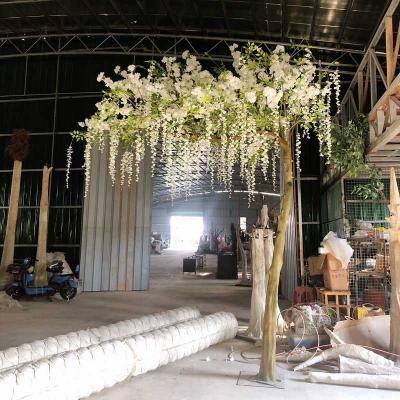 China Landscaping 320Cm Long Decoration Artificial Hanging Indoor Wedding Wisteria Flowers Arach Tree For Sale for sale