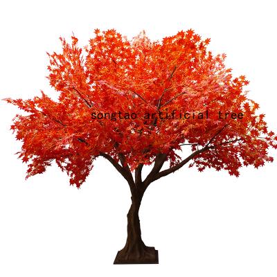 China 300Cm Tall Artificial Maple Tree Autumn Decoration Ornamental Foliage Plants Japanese Red Fake Leaf Indoor Plant Environmental Friendly for sale