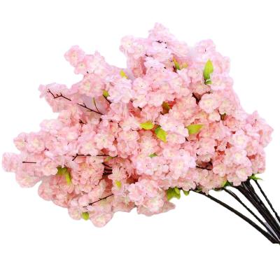 China Silk Flowers Cherry Blossom Flowers For Sale Artificial Wholesale Fake Home Decor China Wedding Gift Hotel Decoration for sale