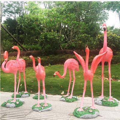 China 2021 Modern Hot Sale Large Garden Decoration Fiberglass Flamingo Good Design Animal Sculpture for sale